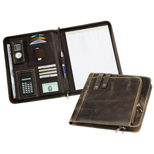 New GOODHOPE Bellino Cowhide Leather Padfolio Organizer  